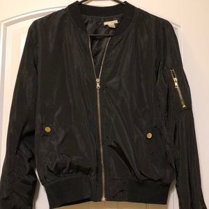 Black bomber jacket